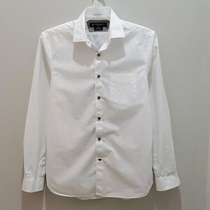AMERICAN EAGLE, MAN'S SHIRT, Sz M, WHITE, SLIM FIT, COTTON, NEW